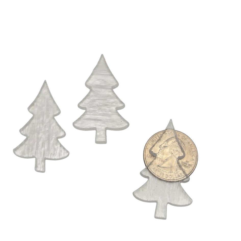 90 COE Tall Mini Trees Set of THREE Glass Precut Bullseye 1 by 1 3/4 inches Christmas Pine-