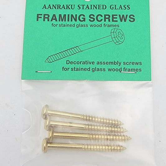 Aanraku Brass Colored Decorative Hardware Stained Glass Supplies Pack 4-