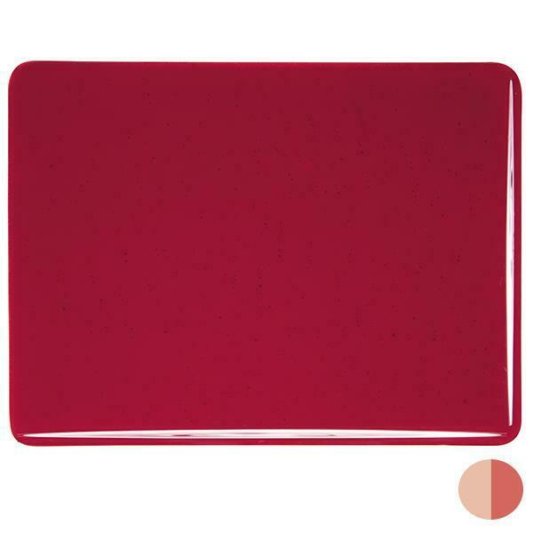 1122 Red Transparent Striker Bullseye 90 COE Glass Sheet 10x10" 90COE-