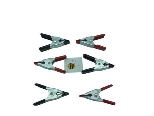 2" BONDING CLIPS Clamps Hold Projects for Gluing SET of Six Spring Loaded Tools-