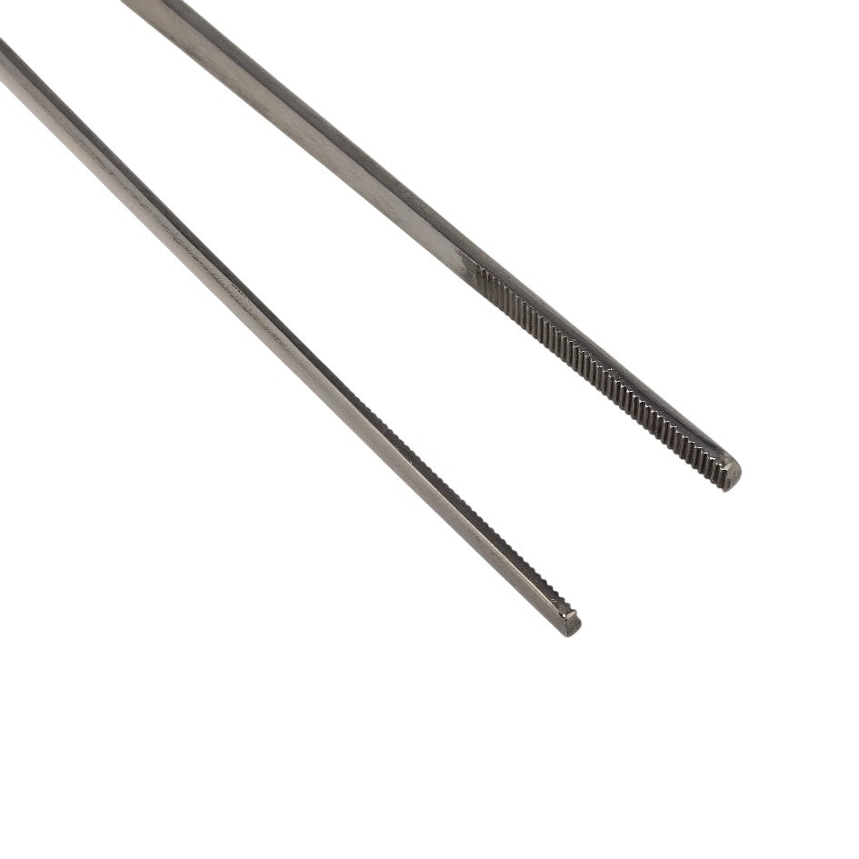 12" Blunt Serrated Tweezers Stainless Steel Lampworking Hot Glass Supplies Tools-