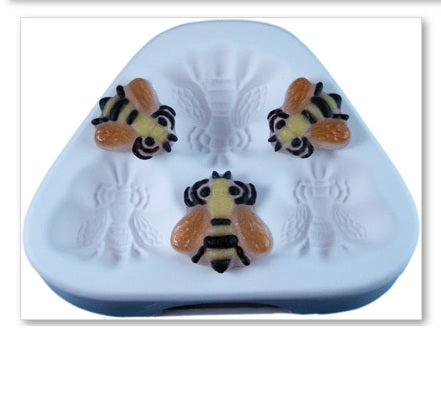 Colour DeVerre Glass Casting Mold Bees 2 Sizes Glass Kiln Frit Pendant Element-