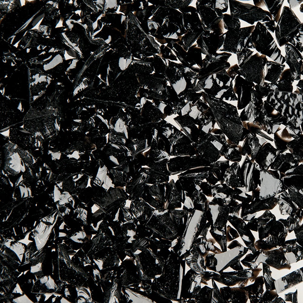 F5 56 96 4 FOUR POUNDS BLACK Opal COARSE OGT System 96 COE Glass Frit-