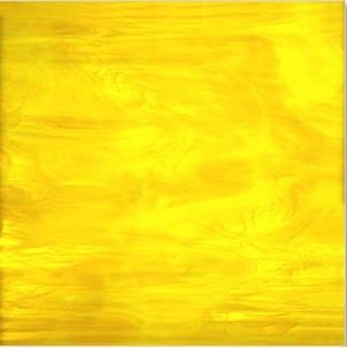 367.1F Yellow Transparent/White 6 x 6 Inch Oceanside Compatible 96 COE Sheet Glass-