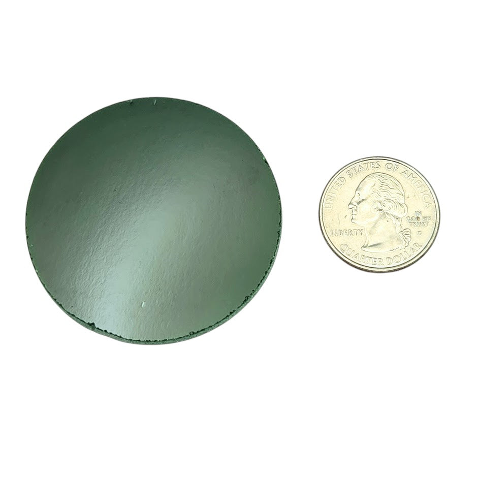 220.76 Opal Dark Green ONE 2" Precut 96 COE Glass Circle-