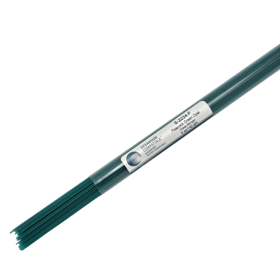 2234 Peacock Green Opal Stringers System 96 COE Full 5 oz Tube-