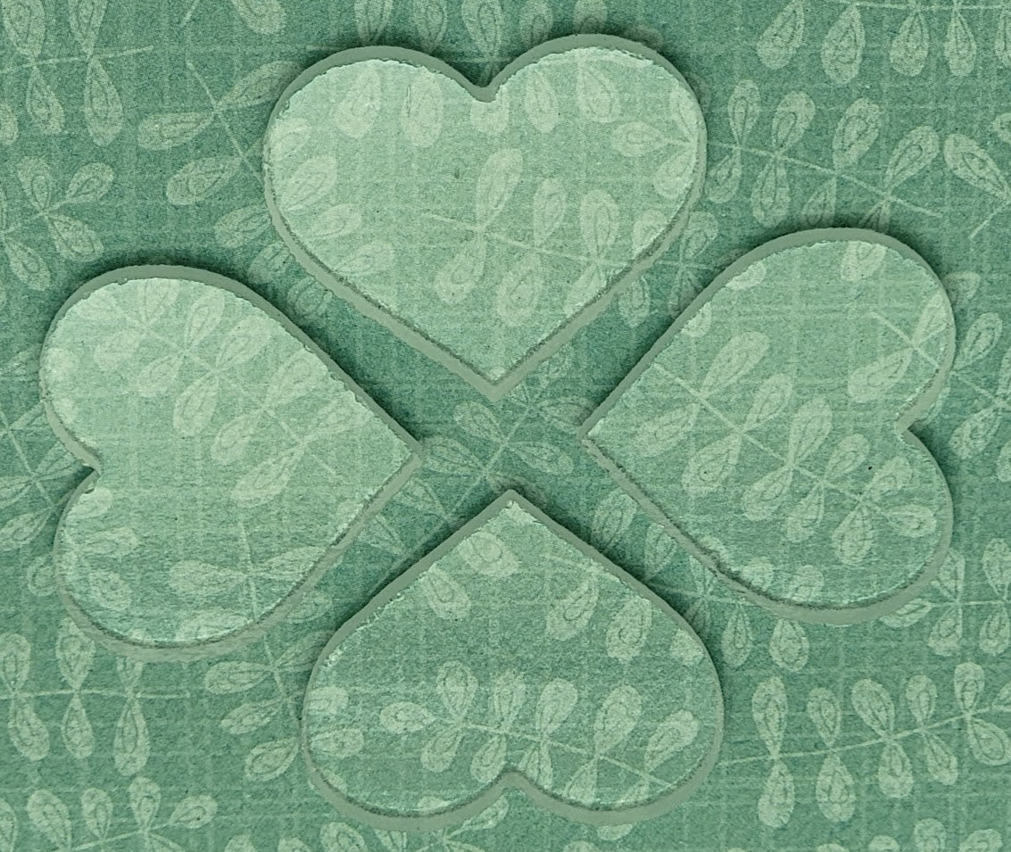(4) 96 COE Clear Hearts 1.25" Wide Precut Glass Medium-