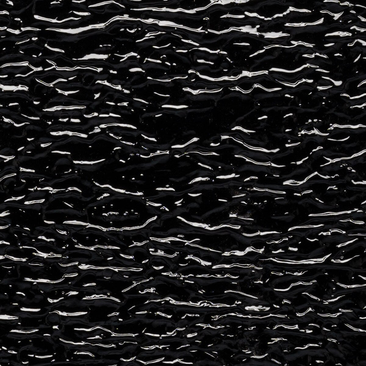 100 72 Ripple Black Bullseye 90 COE Glass Sheet 10x10" 90COE-