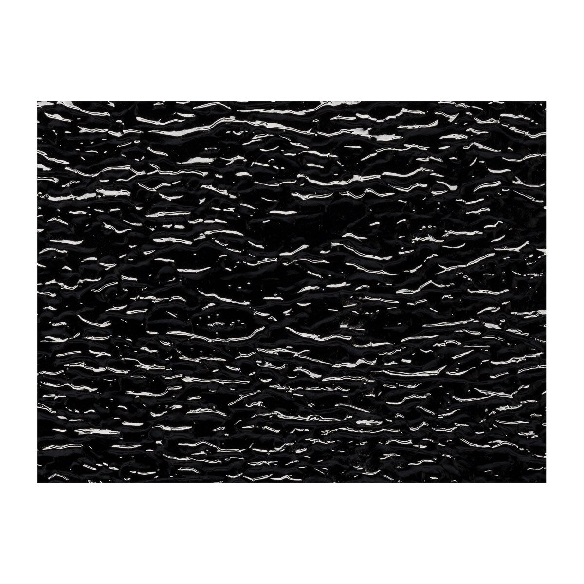 100 72 Ripple Black Bullseye 90 COE Glass Sheet 10x10" 90COE-