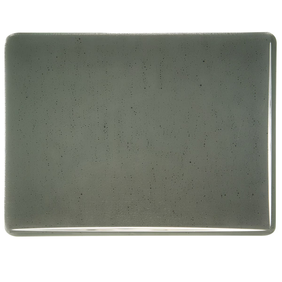 1129 Charcoal Gray Transparent 90 COE Bullseye Fusing Glass Sheet 5x5 inch-
