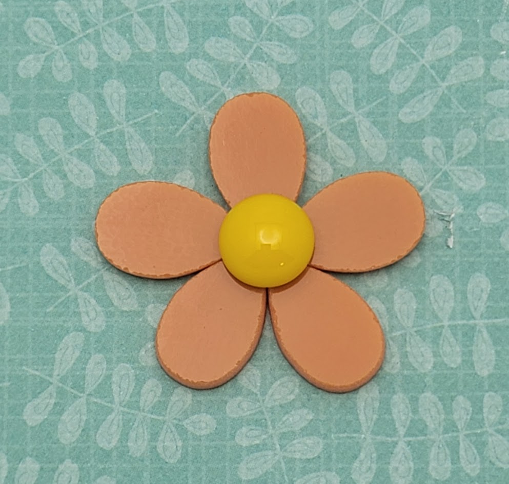 Sale! Persimmon Opal 96 COE Five Petal Flower Glass Precuts for Fusing Supplies-