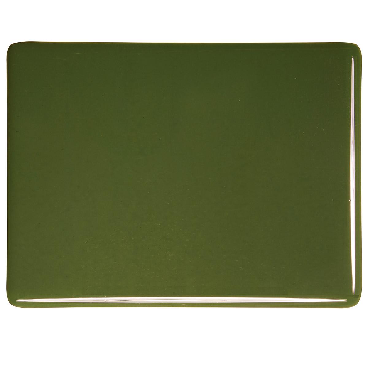 0241 Moss Green Opal 90 COE Bullseye Fusing Glass Sheet 5x5 inch 3mm 90COE-