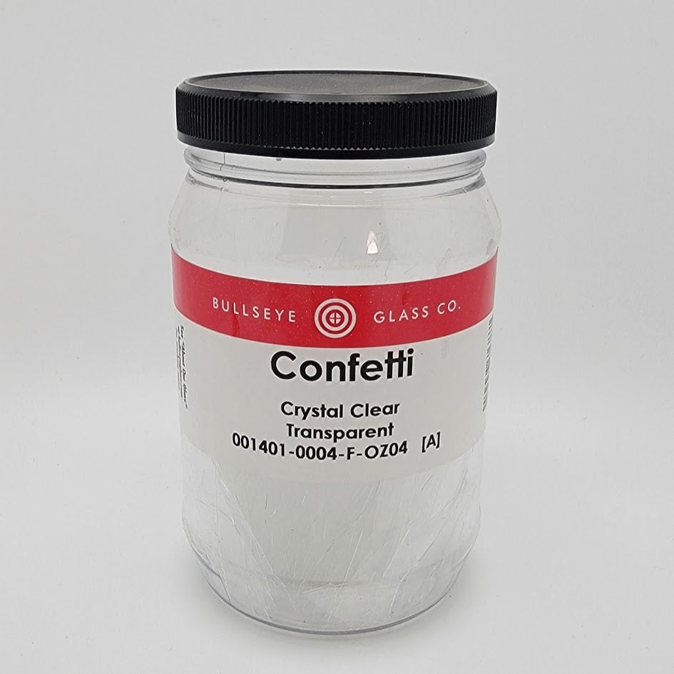 1401 Crystal Clear Glass Confetti 90 COE Bullseye 4 Ounces Fusing Supplies