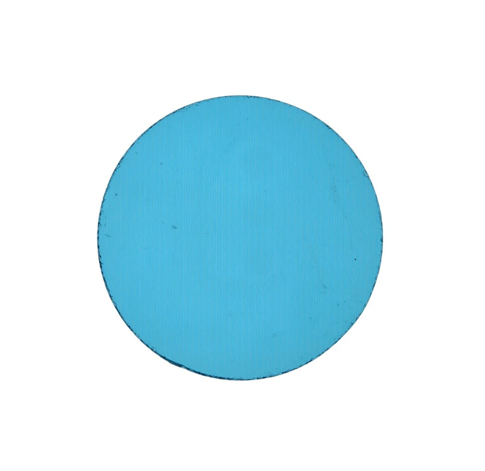 533.1 Sky Blue Transparent ONE 2" Precut 96 COE Glass Circle-