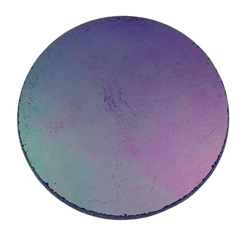 136 Iridized Dark Blue Six 96 COE Glass Circles Choice of 1/2, 3/4, 1, or 1 1/2 inches-