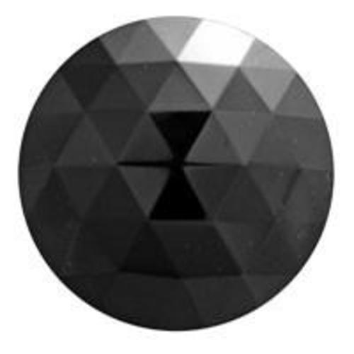 FOUR (4) Beautiful 15mm FACETED JEWELS 14 Color Choices Flat Back Beveled-Model Black