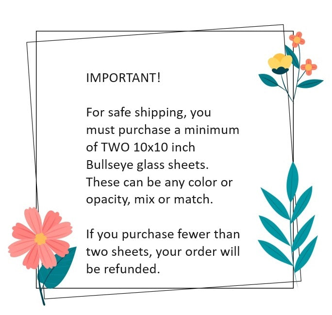 1442 Neo Lavender Shift Transparent Bullseye 90 COE Glass Sheet 10x10" 90COE Fusible-