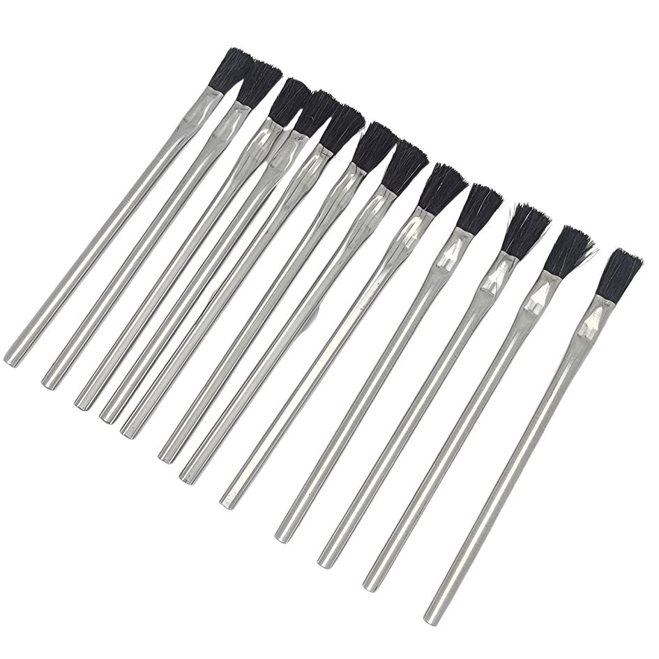 12 Acid Quality FLUX & PATINA BRUSHES for Stained Glass Tools & Supplies Dozen-