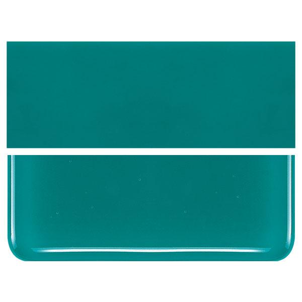 0144 Teal Green Opalescent Bullseye 90 COE Glass Sheet 10x10" 90COE Fusible-