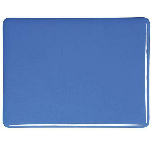0164 Egyptian Blue Opalescent Bullseye 90 COE Glass Sheet 10x10" 90COE Fusing-