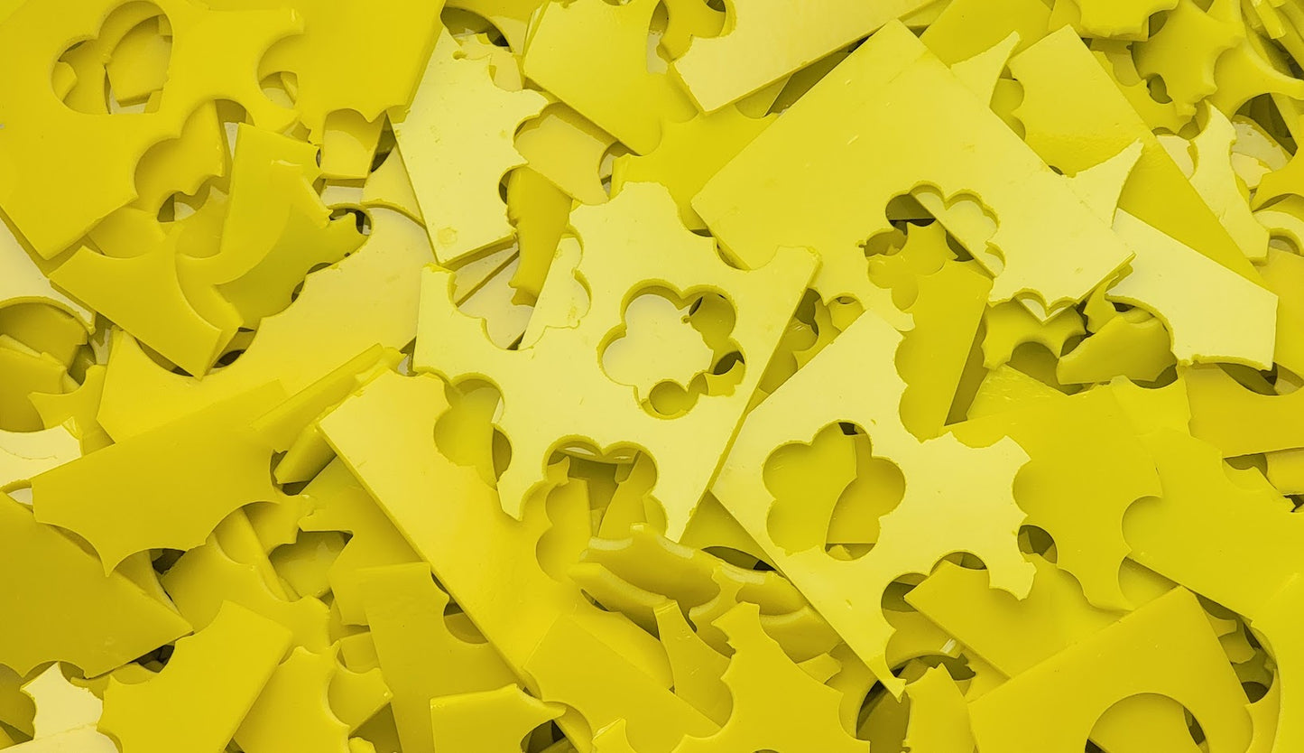 260.72 Lemon Yellow Opal 96 COE Scrap Glass 8 ounce Package 96COE Sheet-