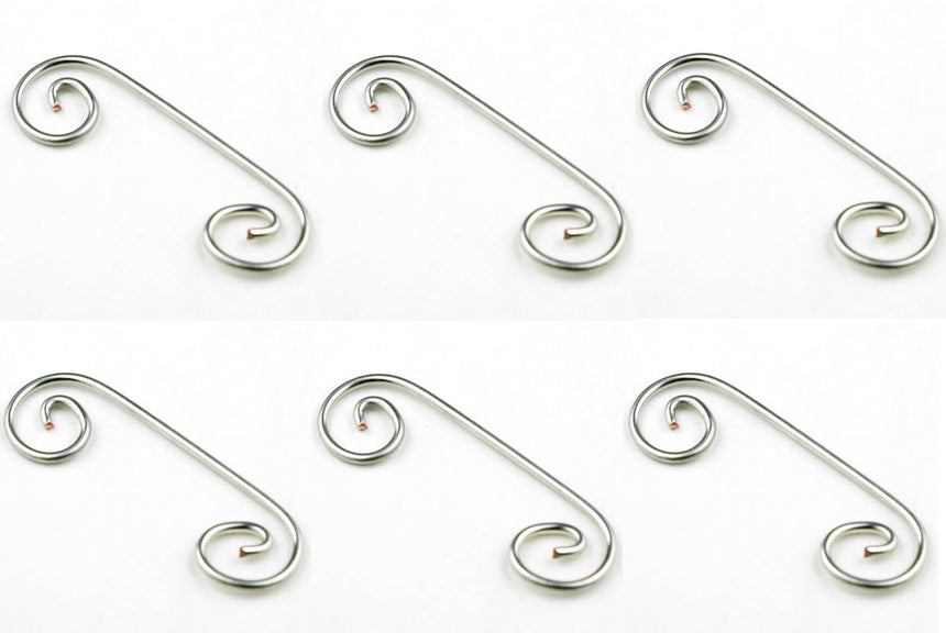 Curly Q - 1-15/16 in. x 9/16 in. Package of Six Design Elements Wire Shapes Hangers-