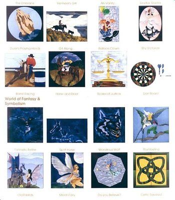 STAINED GLASS LITE 100 Pieces PANED EXPRESSIONS CD Pattern Book-