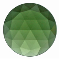 FOUR (4) Beautiful 15mm FACETED JEWELS 14 Color Choices Flat Back Beveled-Model Sea Green