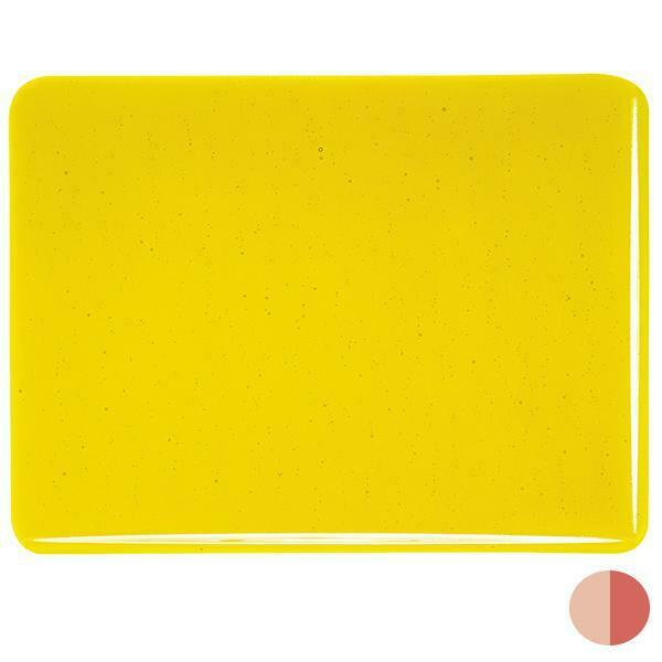 1120 Yellow Transparent Striker Bullseye 90 COE Glass Sheet 10x10" 90COE Fusing-