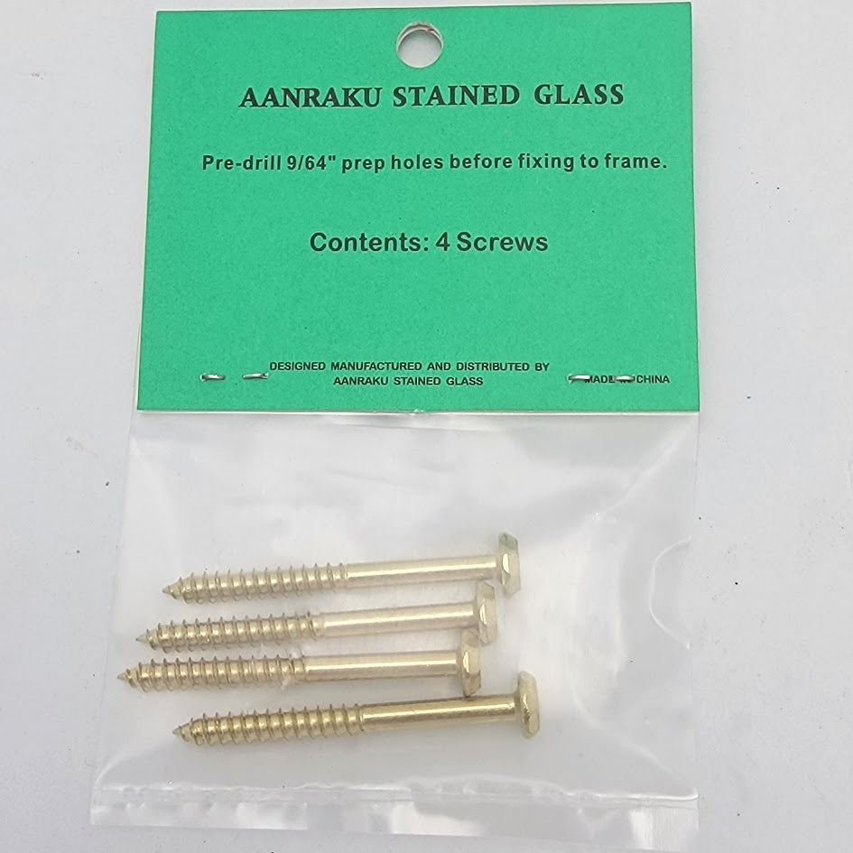 Aanraku Brass Colored Decorative Hardware Stained Glass Supplies Pack 4-