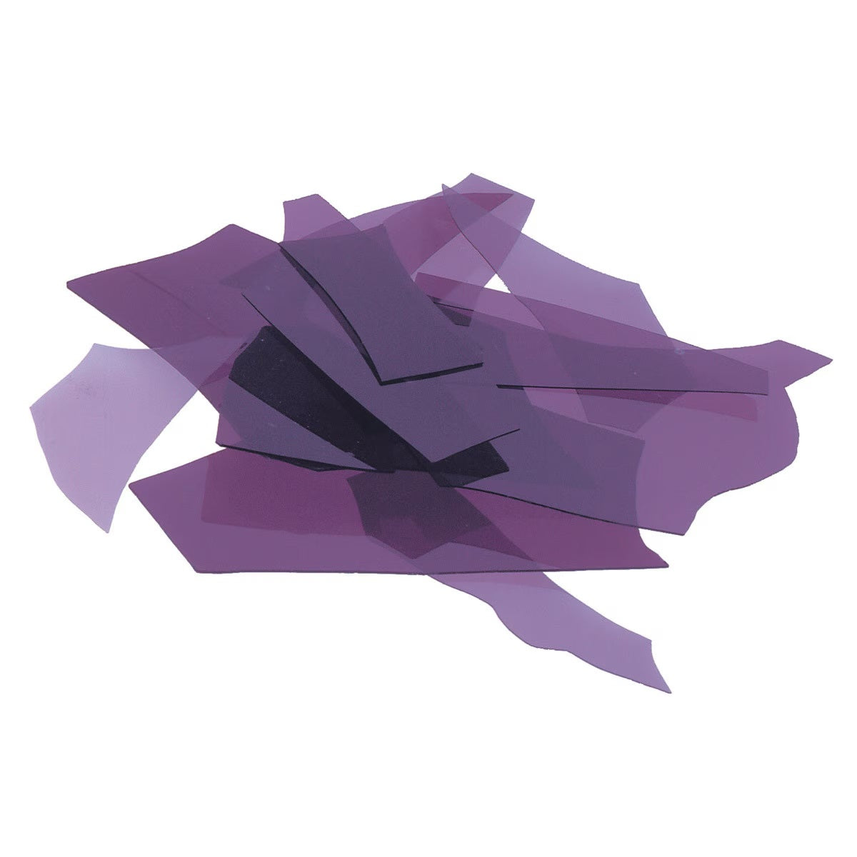 1128 Deep Royal Purple Transparent Glass Confetti 90 COE Bullseye 4 Ounces Fusing Supplies
