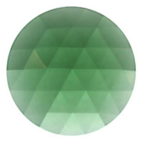 Sea Green 30mm Faceted Jewel German Made Bevel Round 1.18 inch-
