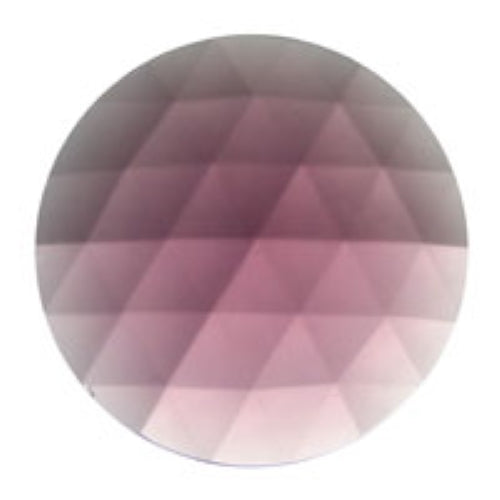 Amethyst Purple 30mm Faceted Jewel German Made Bevel Round 1.18 inch-