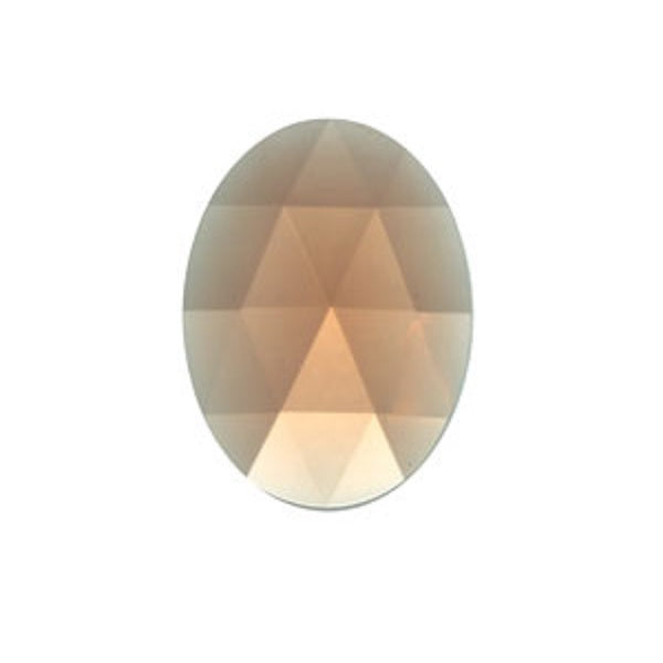 Peach Jewel Focal 30x40mm OVAL Faceted Quality German Made Flat Back-