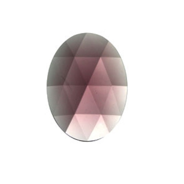 Amethyst Purple Jewel Focal 30x40mm OVAL Faceted Quality German Made Flat Back-