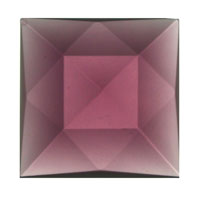 Amethyst Purple ONE SQUARE Glass Faceted Jewel 30mm 1.18" German Made Bevels-