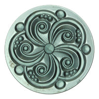 Steel Blue Swirl 35mm Glass Jewel From Germany Focal-