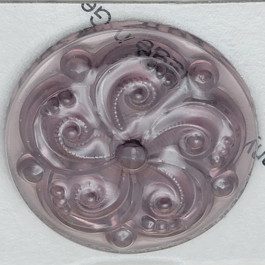 Amethyst Swirl 35mm Glass Jewel From Germany Focal-