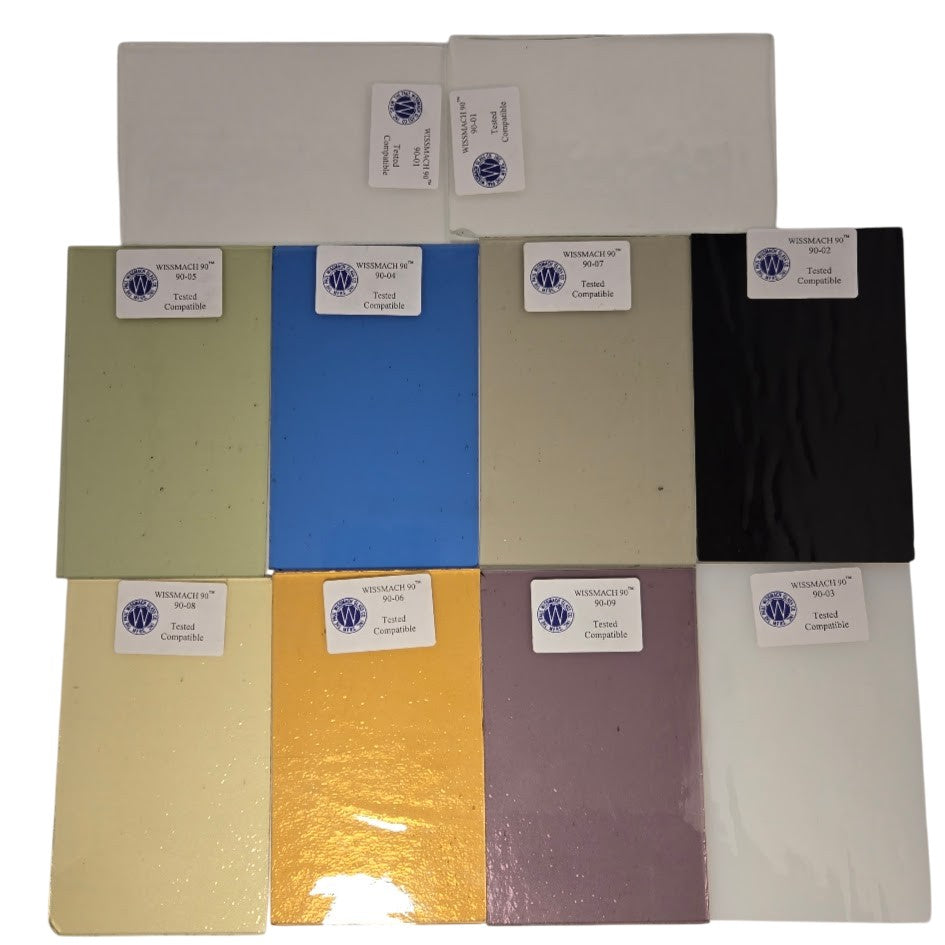 Wissmach 90 ™ Limited Edition Jeweler's Sample Pack Fusible Glass 10 4.5 x 3 in-