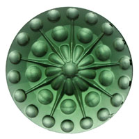 Sea Green Dotted Daisy 35mm Glass Jewel From Germany Focal-