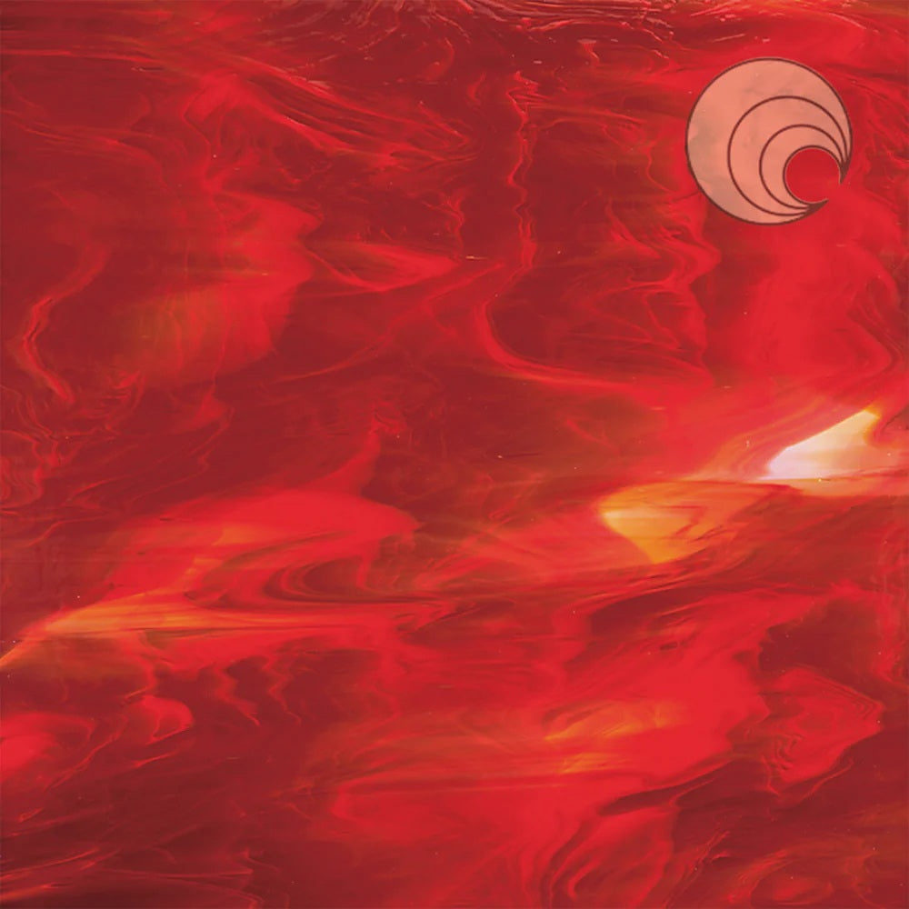 357.1F Red/White Mix 12 x 12 Inch Oceanside Compatible 96 COE Sheet Glass-