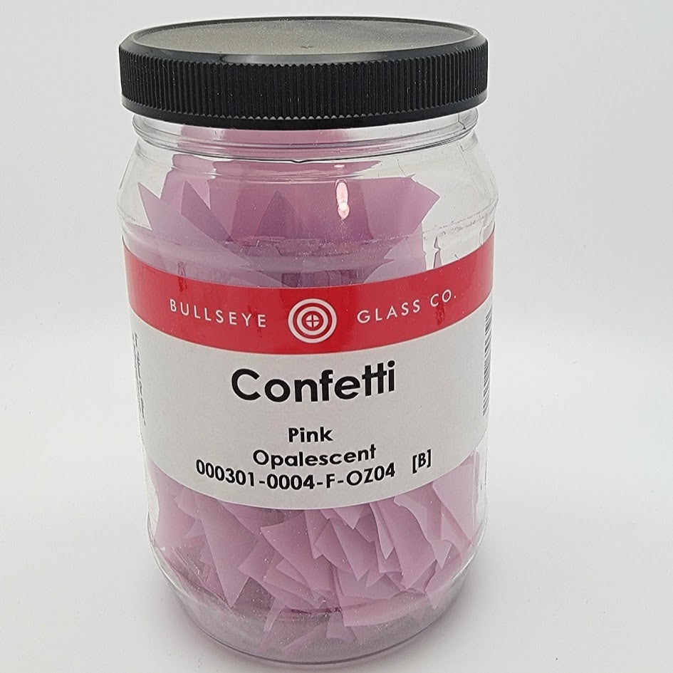 0301 Pink Opal Glass Confetti 90 COE Bullseye 4 Ounces Fusing Supplies