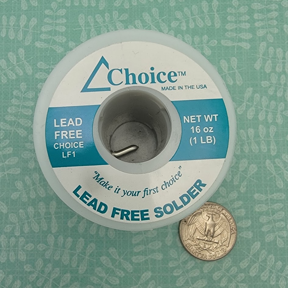 CHOICE LEAD FREE SOLDER Brand 16 oz Spool Stained Glass and Pendant Craft Jewelry-