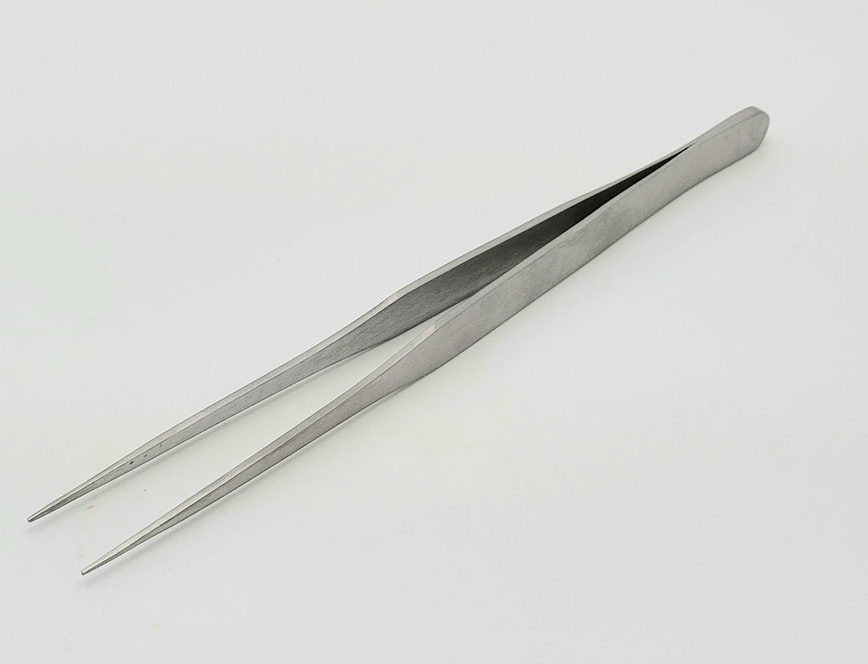 7" Pointed Smooth Tweezers Stainless Steel Lampworking Hot Glass Supplies Tools-
