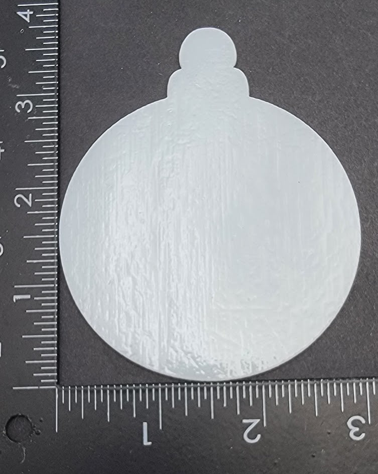 White One LARGE 90 COE Precut Glass Ornament Blanks Fusing Supplies 90COE-