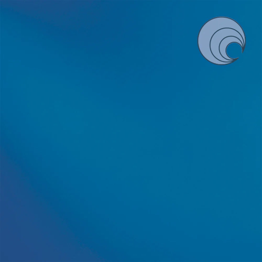 538.4 Steel Blue Transparent 12 x 12 Inch Oceanside Compatible 96 COE Sheet Glass-