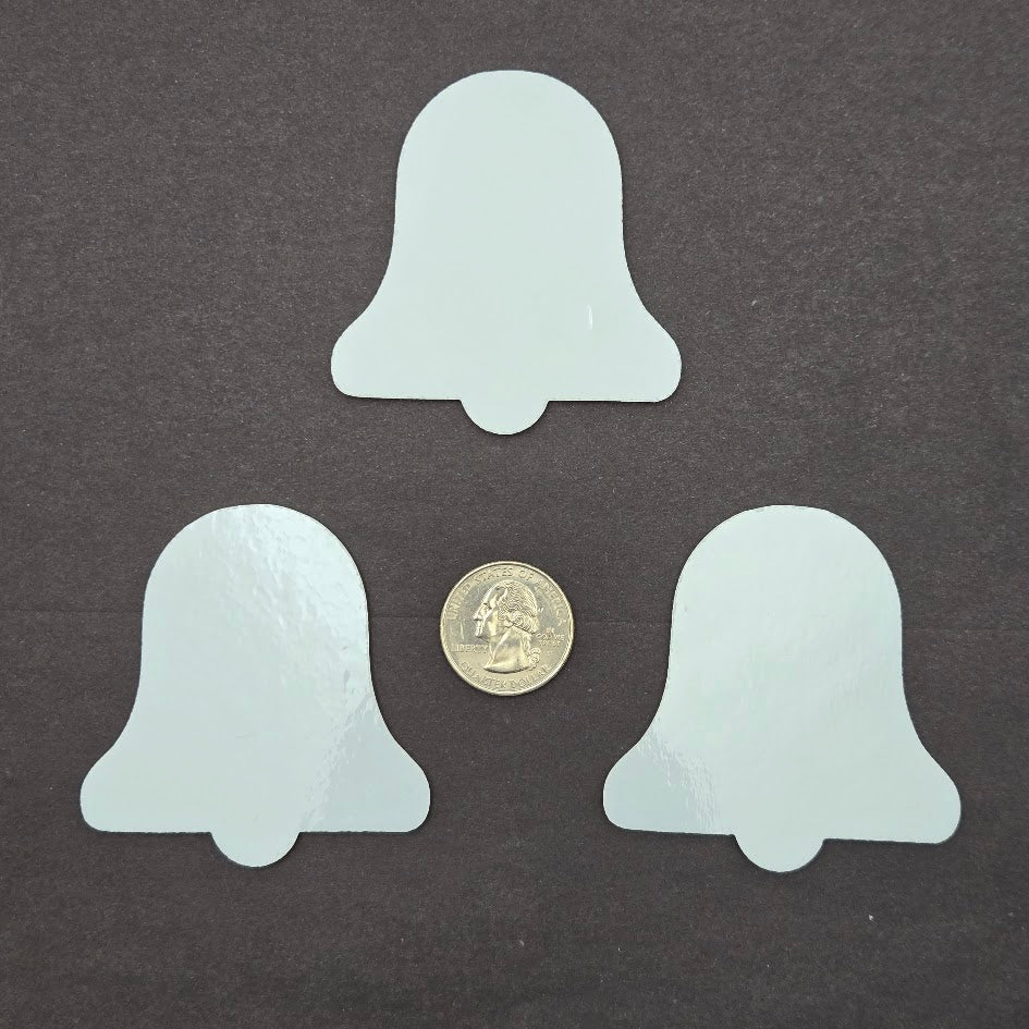 Three 96 COE Precut Glass Bell Ornament Blanks White Fusing Supplies 96COE-