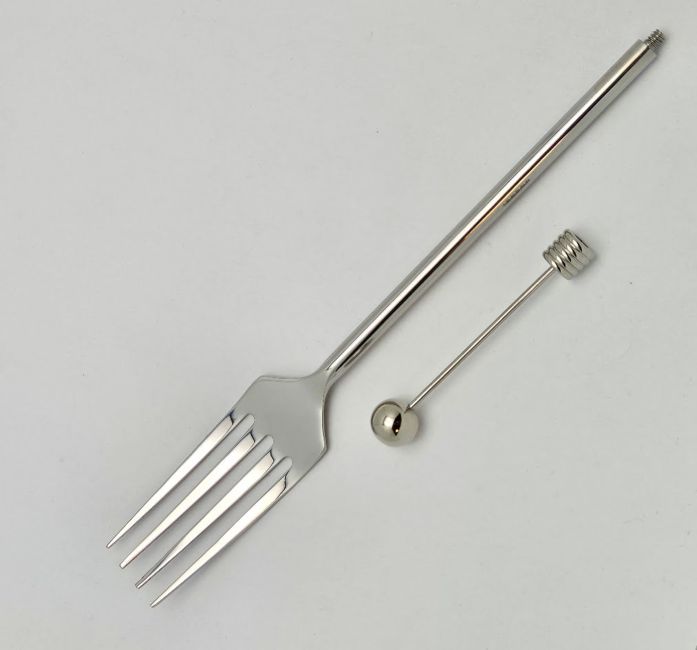 Quality Beadable SERVING FORK 13" Stainless Steel Blank Finding Add Beads-