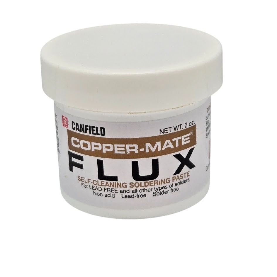 COPPER-MATE PASTE FLUX Canfield Stained Glass Supplies Soldering 2 oz ORMD-
