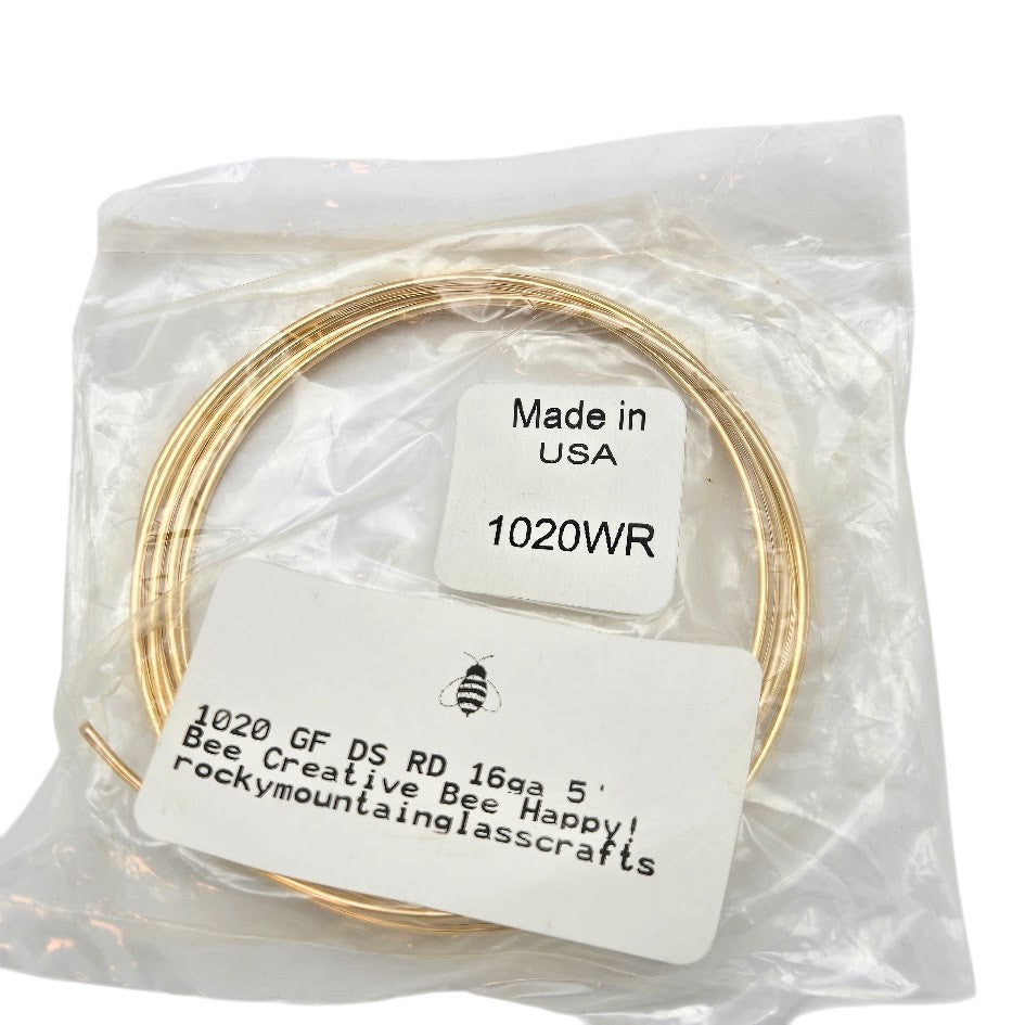 16ga Dead Soft Round 12Kt Gold-Filled Five Feet Wrapping Wire Made in the US-